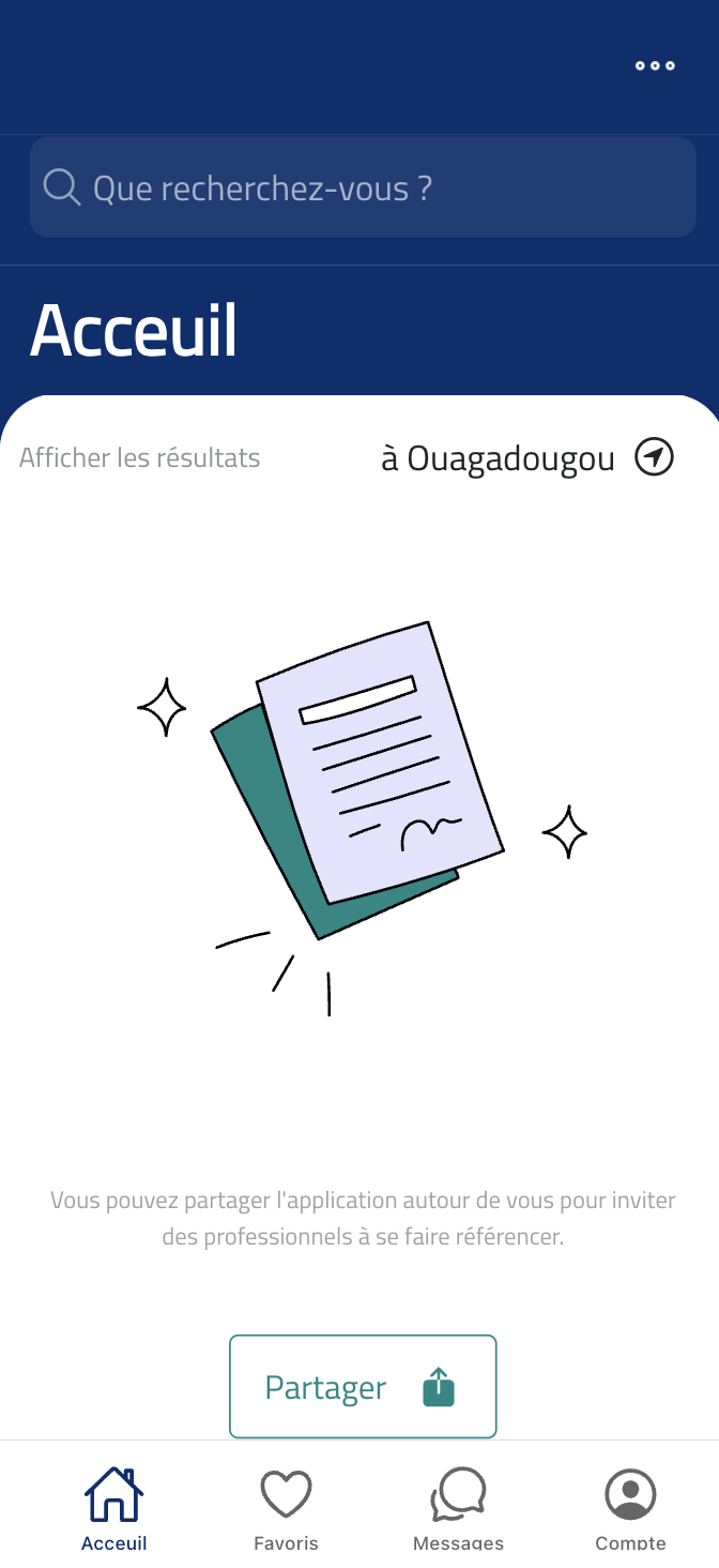 Écran d'accueil